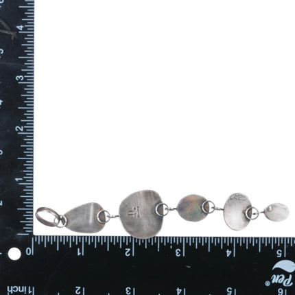 Darryl Becenti Navajo sterling silver green turquoise dangly pendant - Estate Fresh Austin