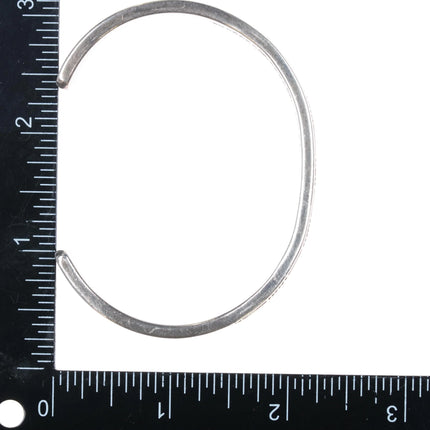 7.375 Bruce Morgan Navajo 14k gold sterling silver deep stamped cuff bracelet - Estate Fresh Austin
