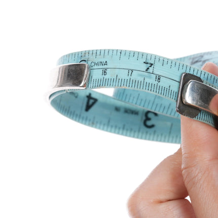 7.375 Bruce Morgan Navajo 14k gold sterling silver deep stamped cuff bracelet - Estate Fresh Austin