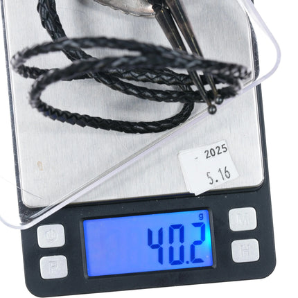 1980's MT, RRB Navajo sterling silver gold filled turquoise bolo tie vintage - Estate Fresh Austin