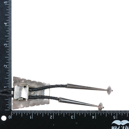 70's-80's Vintage Navajo sterling silver turquoise nugget cluster bolo tie - Estate Fresh Austin