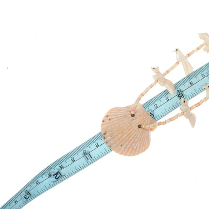 1970's Carved Bone/Shell Northwest coast Native American silver fetish necklace - Estate Fresh Austin