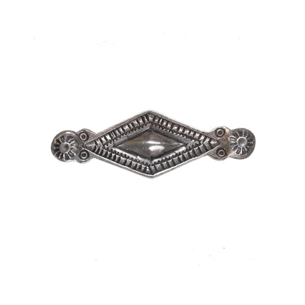 Vintage Navajo sterling silver chiseled repousse pin - Estate Fresh Austin