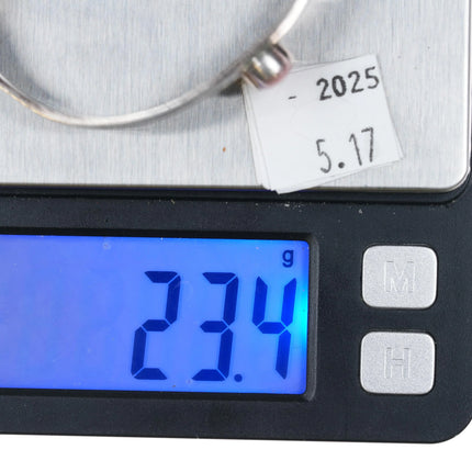 6.25" Everett and Mary Teller Navajo Overlay Coral Sterling silver cuff bracelet - Estate Fresh Austin