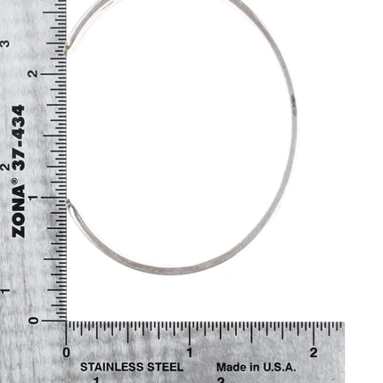 6.5" Leon Lomakema Hopi Overlay vintage cuff bracelet sterling silver - Estate Fresh Austin