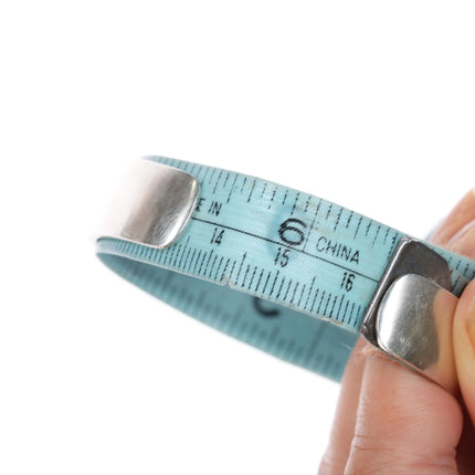 6.5" Leon Lomakema Hopi Overlay vintage cuff bracelet sterling silver - Estate Fresh Austin