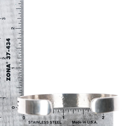 6.25" Wadsworth Hopi overlay cuff bracelet w/salamander frog picto-hallmark - Estate Fresh Austin