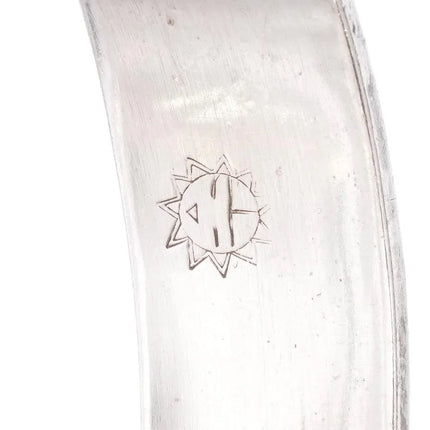 6.5" Stewart Tewawina Hopi Overlay Water waves cuff bracelet sterling silver - Estate Fresh Austin