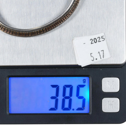 6.1" Victor Hicks Navajo Sterling silver 14k gold carinated cuff bracelet - Estate Fresh Austin