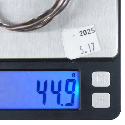 6" 40's-50's Navajo cast sterling silver mouth/lips shaped cuff bracelet - Estate Fresh Austin