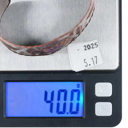 6.6" c1950's Large Bell Trading Post copper repousse Southwestern cuff bracelet - Estate Fresh Austin