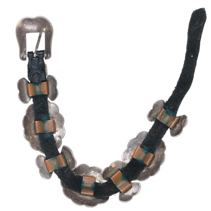 6.25" Larry Sandoval Navajo Sterling silver butterfly concho lapis bracelet - Estate Fresh Austin