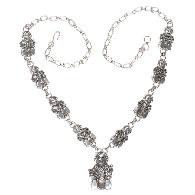 Vintage Carol Felley Southwestern Sterling silver Storyteller necklace - Estate Fresh Austin