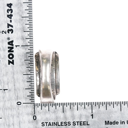 sz10 vintage Zuni turquoise channel inlay sterling silver ring - Estate Fresh Austin