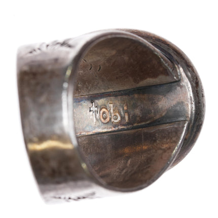 Sz9 Vintage Tobi Sterling silver and turquoise ring - Estate Fresh Austin