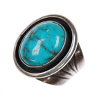 Sz9 Vintage Tobi Sterling silver and turquoise ring - Estate Fresh Austin