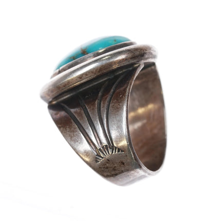 Sz9 Vintage Tobi Sterling silver and turquoise ring - Estate Fresh Austin
