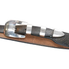 Vintage Navajo sterling silver ranger buckle set on 38