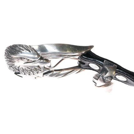 Sterling Silver Patriotic Freedom Eagle 1" Ranger belt buckle set Al Beres - Estate Fresh Austin