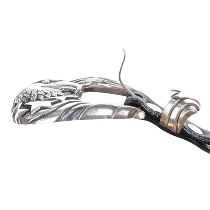 Sterling Silver Patriotic Freedom Eagle 1" Ranger belt buckle set Al Beres - Estate Fresh Austin