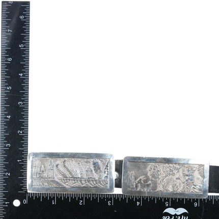 Becenti Navajo sterling silver Storyteller concho belt - Estate Fresh Austin