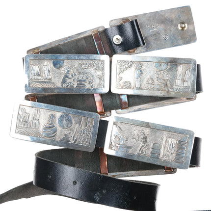 Becenti Navajo sterling silver Storyteller concho belt - Estate Fresh Austin