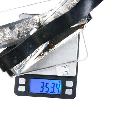 Becenti Navajo sterling silver Storyteller concho belt - Estate Fresh Austin