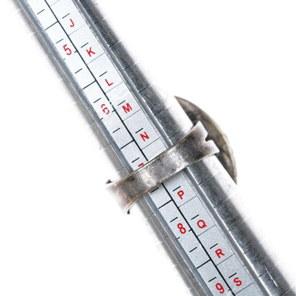 sz7.25 c1950's Vintage Navajo sterling silver agate ring - Estate Fresh Austin