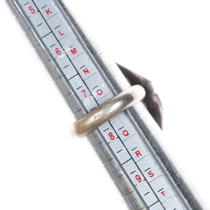 sz7.5 c1960's Vintage Navajo Arizona Fire Agate ring sterling silver JJ - Estate Fresh Austin