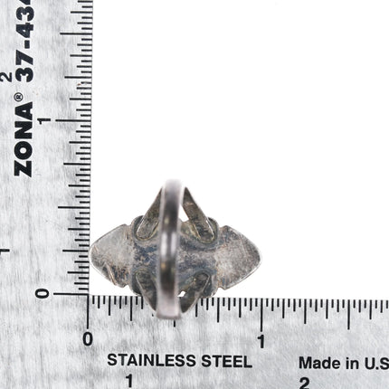 sz7.5 40's-50's Southwestern sterling silver high grade webbed turquoise ring - Estate Fresh Austin