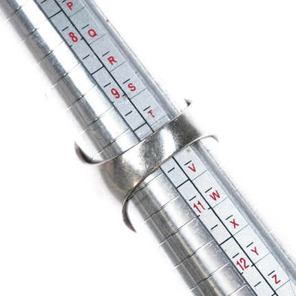 sz10 70's-80's Mexican sterling silver turquoise and coral southwestern ring - Estate Fresh Austin