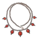 JM Barbje Navajo sterling silver Mediterranean red coral necklace - Estate Fresh Austin