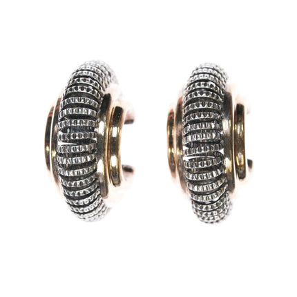 Alwand Vahan 14k/Sterling silver huggie hoop earrings - Estate Fresh Austin