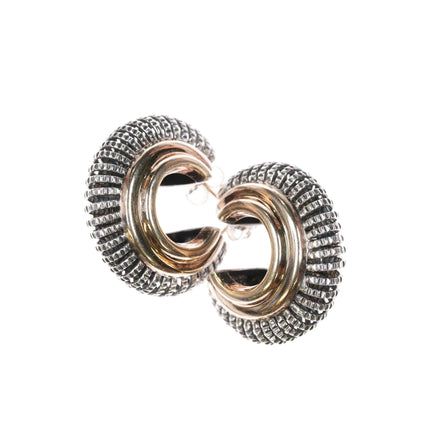 Alwand Vahan 14k/Sterling silver huggie hoop earrings - Estate Fresh Austin