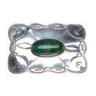 80's Sterling silver Chrysocolla Duck's Unlimited trophy belt buckle - Estate Fresh Austin