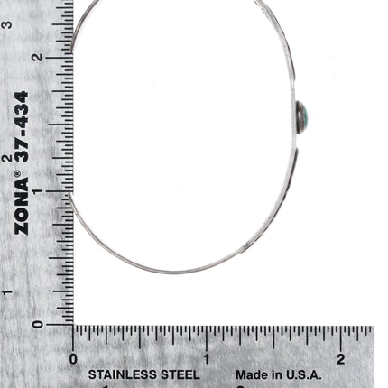 6.2" c1940 Fred Harvey Sterling silver snakes, arrows turquoise cuff bracelet - Estate Fresh Austin