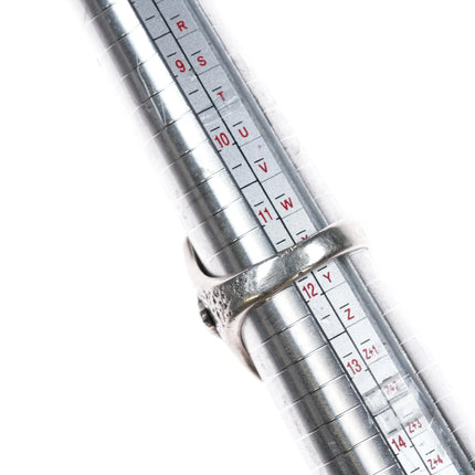 sz11.75 William Johnson Navajo/Roland Long micro-inlay sterling silver ring - Estate Fresh Austin