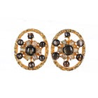 Lucien Piccard 14k gold Tiger's Eye, and pearl cufflinks - Estate Fresh Austin