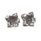 c1950's Sterling silver dogwood screw back earrings - Estate Fresh Austin