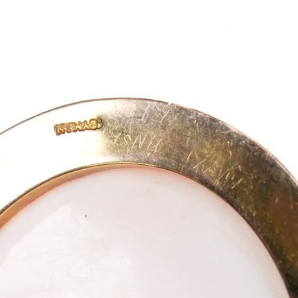 c1900 Syman Bros. Denver CO 14k gold high relief pink shell cameo brooch pin - Estate Fresh Austin