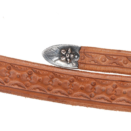1940's Mexican 935 Sterling silver 10k gold ranger belt buckle set - Estate Fresh Austin