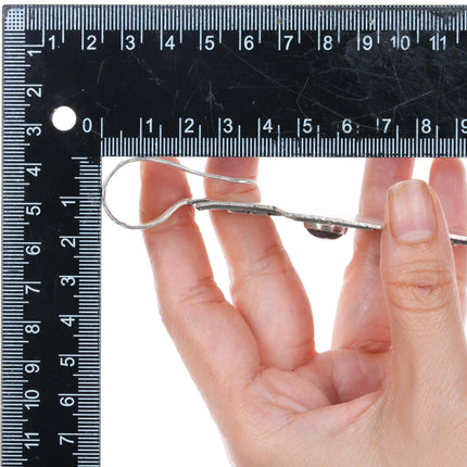 Huge 90's LB Southwestern hand stamped sterling silver labradorite cross pendant - Estate Fresh Austin