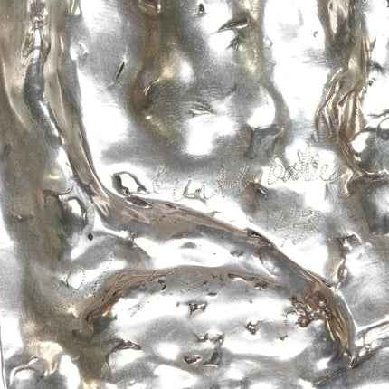 Huge 90's Santa Fe Southwestern sterling silver Artisan pendant necklace - Estate Fresh Austin