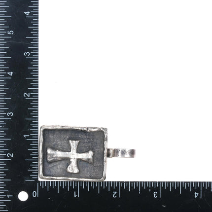 90's Santa Fe cast sterling silver cross pendant for necklace - Estate Fresh Austin