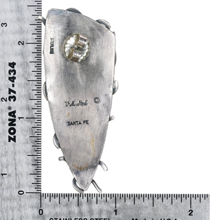 Victoria Maase Stoll Large Sterling Crazy Lace Agate one of a kind earrings - Estate Fresh Austin