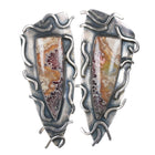 Victoria Maase Stoll Large Sterling Crazy Lace Agate one of a kind earrings - Estate Fresh Austin