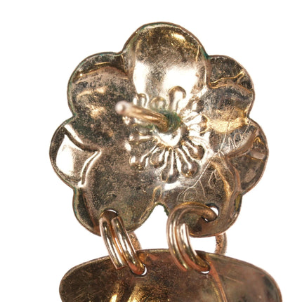 90's Tabra gilt sterling silver dangly glass beaded earrings - Estate Fresh Austin