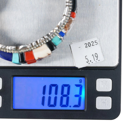 6.5" Alvin Yellowhorse Navajo Multi-mine turquoise sterling silver cuff bracelet - Estate Fresh Austin