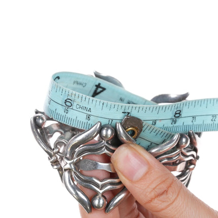 Heavy Retro Rancho Alegre Mexican Modernist sterling silver bracelet/necklace - Estate Fresh Austin