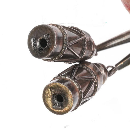 c1960 c-31 Huge Edward A Beyuka Zuni Eagle Dancer bolo tie sterling silver - Estate Fresh Austin